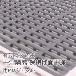 Striped Anti-Slip Splicing TPE Bathroom Toilet Kitchen Floor Mat Non Slip Mat Toilet Floor Mat 30x30cm