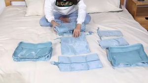 8Pcs Travel Storage Bag Set For Clothes Tidy Organizer Wardrobe Suitcase Travel Bag Organizer Shoes Case Packing Cube Bag/Travel Pouch Organizer Set