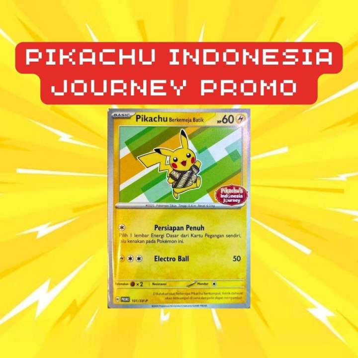 Authentic Pokemon TCG Pikachu Berkemeja Batik 101/SV-P Exclusive