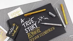 FH-A118 Spidol Warna Metalik Gold & Silver Waterproof Metallic Craftwork Pen Marker / Spidol Emas