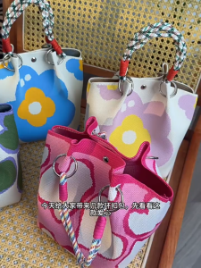 Tas wanita terbaru kekinian korea style vintage rajut tebal tote bag