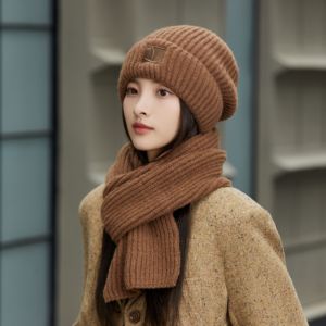 Winter Face Slimming & Warm Knit Hat & Scarf Set