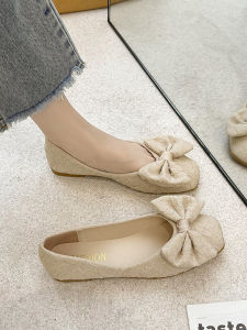 Fairy Style Women's Slip-On Shoes: Soft Bottom & Butterfly Knot Casual Loafers