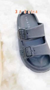 KIM&CO. ORIGINAL - COTTON CLOUD SANDAL(KS001M) รองเท้าแตะแฟชั่นผู้ชาย รองเท้าแตะเกาหลี มินิมอล พื้นนุ่มสบาย ไม่เมื่อยเพิ่มความสูงอีก 4 ซม.