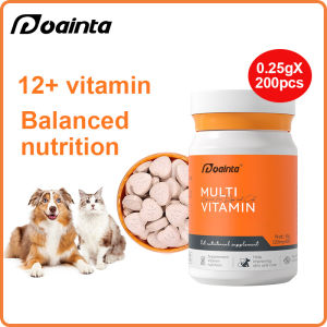 Puainta 200 Tablet Multivitamin Anjing meningkatkan Imunitas untuk Daya Tahan Tubuh Penambah Nafsu Makan Penggemuk Berat Badan Tulang Kuat Kulit Sehat Membantu Pertumbuhan dan Bulu Indah