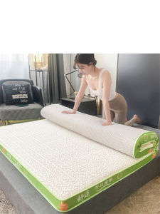 Pure White Class a Knitted Cotton Latex Mattress Thickened Three-Dimensional Floor Covering Handy Gadget Student Dormitory Rebound Soft Bed