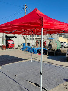 Retractable Umbrella Outdoor Rain Sunshade Tent Foldable Stall Four Legs Four Corners Weatherproof Shelter Canopy Tent