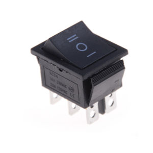 【1PCS KCD4 Rocker Switch Black DPDT ON/OFF/ON 6 PIN 16A/250VAC 20A/125VAC】