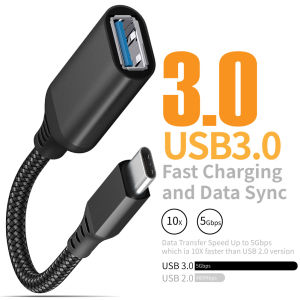 0.2M Type‑C OTG Cable Type C Male to USB A Female Adapter Data Cord For U Disk Mouse Keyboard Hard Drive Samsung Xiaomi MacBook