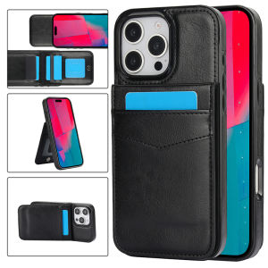 Card Case For iPhone 15 PRO MAX Mobile Phone Case With Card Holder Protective Shell Casing Cover Cases For iPhone 17 Pro Max 16 pro max 14 Pro Max 13 12 11 promax 14 15 16 Plus 16E X XR XS Max 17 Air Cards Slot Case