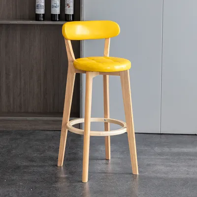 Modern Minimalist Solid Wood High Table Stool Home Bar Counter Chair Nordic Luxury Island Bar Chair Front Desk Cashier High Chair