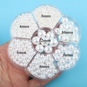 Mixed ABS Imitation Pearl Hole Plastic Beads DIY Jewelry Accessories Material Pearls Strung Loose Beads Fashion Accessory