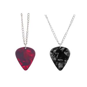 Guitar Pick Necklace Heart Ruby Pendant Eddie Munson Necklace Strange Horror Things Guitar Pick Pendant Necklace