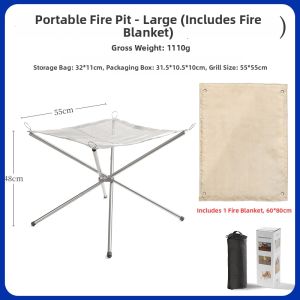 PATGEAR | Portable Stainless Steel Campfire Grill