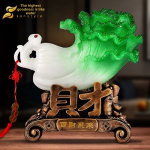sanstyle | Wealth Attracting Jade Cabbage Display Ornament