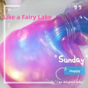 Odorless Gradient Super Fairy M Home Bubble Glue Not Sticky Hand Slime Crystal Mud Fake Water Safe for Children Non Toxic