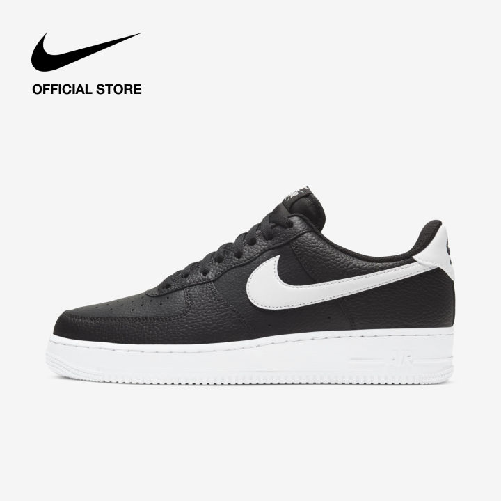 Black And White Mens Black Af1 Low Nike Sepatu Pria AIR Force '07