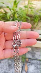 สีเลส สร้อยลายประกายจันทร์ ขนาด 6มิล สร้อยพระ สร้อยคอ สแตนเลสแท้ 100% ยิ่งใส่ยิ่งเงา ไม่ลอก ไม่ดำ ใส่อาบน้ำได้ทุกวัน สร้