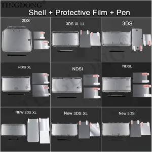 1 Set For New 3DS New 2DS 3DS XL LL NDSi XL NDSL Clear Split Shell Transparent Protective Cover Case Screen Film Stylus Pen