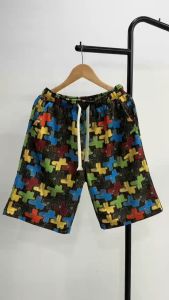 AP Store. กางเกงขาสั้นแฟชั่น สามารถสวมใส่ได้ทั้งชายหญิง ลวดลายสมัยใหม่ ใส่สบาย QC-DK8018