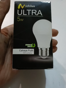 10 PCS Michilux Ultra Bohlam Lampu LED Bulb Harga Ekonomis Bergaransi 1 tahun - Cahaya Putih