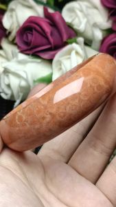 High Quality Rare Red Coral Stone bangle 57mm 高货 稀有红 珊瑚玉 手镯 57mm