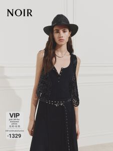 MO&Co. | Paisley Lace Knit Vest