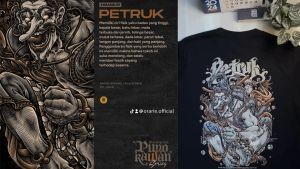 Orarie Kaos Petruk Baju Distro Pria dan Wanita Sablon Plastisol Gratis Stiker dan Keychain