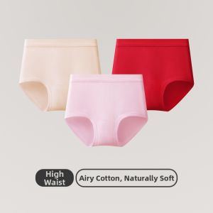 THREEGUN | High Waist Large Size Pure Cotton Womens Underwear Soft and Breathable