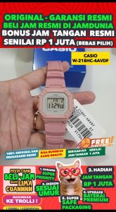 CASIO ORIGINAL - CASIO W-218HC-4A - WOMEN LA - Resin - Pink - Jam dunia JD18ST # Jam Tangan Wanita Jam Wanita Jam Tangan Anti Air + CASIO W-218HC-4A W 218HC 4A W-218HC 218 HC W218 W218HC W-218 $