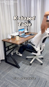【K Frame Computer Table】Study Table / Computer Desk with Shelf Multiple Sizes Available