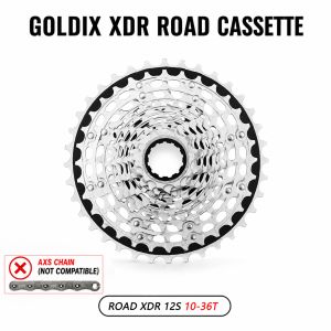 GOLDIX 12-Speed XDR Cassette 10-28T 10-33T 10-36T 10-44T Lightweight Bicycle Freewheel for Road Gravel and MTB Bikes XDR Driver