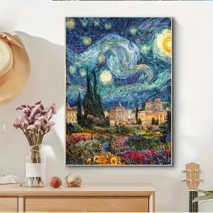 Van Gogh Starry Night Jigsaw Puzzle 500/1000/1200/2000PCS DIY Craft Hobby Relaxing Game Home Decor Gift Frameless