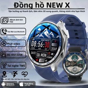 Đồng Hồ Thông Minh DT Watch X Màn Hình AMOLED 4GB Trình Phát Nhạc Video Giao Diện Người Dùng 3D Chế Độ AOD Thiết Bị Theo Dõi Sức Khỏe Dành Cho Nam Và Nữ
