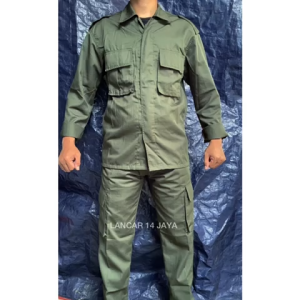 PDL Menwa Resimen - Mahasiswa Hijau Drill - Baju Dinas Lapangan - PDL Menwa - Resimen Mahasiswa - Seragam Mahasiswa - PDL Pendidikan - Seragam Sekolah Menwa