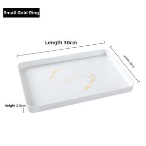 White Plastic Tray For Storing Tea Cups and Trays