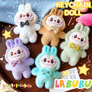 Phim Hoạt Hình Labubu búp bê vải nhung Keychain Dễ Thương Quái Vật Anime Búp bê thỏ Ba Lô Túi Đính Mặt dây đồ trang trí treo móc treo chìa khóa xe món quà hạt trang trí Cho Người Bạn Tốt Nhất