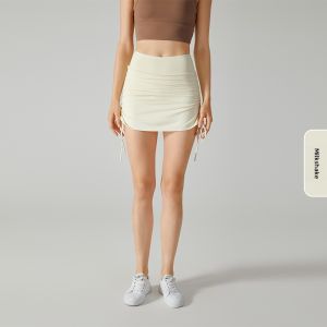 Womens Yoga Pants Tight Fit Exercising Trousers Bandage Style Fitness Skort Breathable Moisture Wicking Outerwear