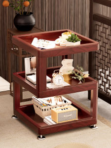 FANTANYIPIN | Vintage Multi-layered Tea Table Solid Wood