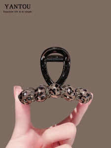 Spot Bead Shark Clip Womens Medium Size Hair Accessories Korean Style Acrylic Material Summer New Arrival Hair Grips