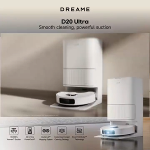 Dreame D20 Ultra Robot Vacuum Cleaner 13000Pa Smart Carpet Cleaning Auto Adjustment and Mop Lifting 13kPa Penyedot Debu Pet Care Vakum Sapu Pel DuoScrub Mopping | All-in-One PowerDock | 3DAdapt Avoidance