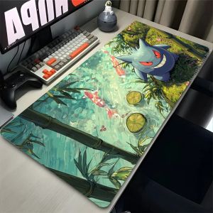 Bandai | Gaming Mousepad Big Computer Designed specifically Mouse pad Natural Rubber with Locking Edge P-Pokemons Gengar Gaming Mouse Mat