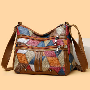 PU Leather Armpit Bags for Women Shoulder Crossbody Bag Ladies Vintage Underarm Handbags Suitable for mothers Mom to use