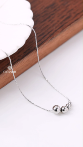 Dây chuyền nữ titan Eleanor Accessories vòng cổ dạng chuỗi bi tròn phụ kiện trang sức 9376