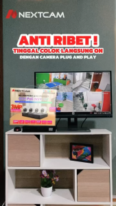 Nextcam paket lengkap cctv 4 channel ipcam tinggal pasang tanpa setting poe nvr 5MP up to 16channel kamera poe 4unit 3MP bisa berwarna bisa berbicara dan mendengar komunikasi 2 arah bisa alarm bisa putar Langsung colok ON Tipe NCPOE953N4