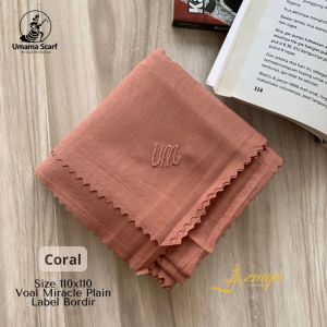 GRATIS CIPUT BANDANA! Hijab Segi Empat Anti Letoy Umama Voal Miracle Plain LC Metal Logo UM
