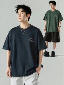 Wood soon | American Street Cotton Round Neck Loose Summer Casual T-shirt