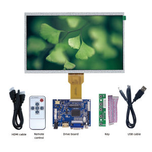 Màn hình giao diện HDMI/VGA/CVBS 10.1 inch 1024*600 Màn hình phụ máy tính dùng nguồn USB Màn hình bánh mâm xôi