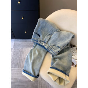 กางเกงยีนส์ทรงหลวมเอวสูง ทรงหลวม ทรงขาตรง ทรงเข้ารูป ทรงเข้ารูป กางเกงยีนส์ผู้หญิง ฤดูหนาว 2025 กางเกงยีนส์ผู้หญิงสไตล์เกาหลี