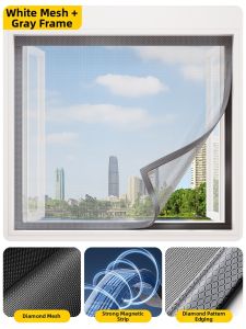 ZTION | Durable Magnetic Window Screen Self-Installation Mosquito Protection
